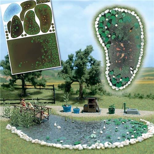 Busch - Gartenteich - Set H0 (Bu1210) - modelbouwsets, hobbybouwspeelgoed voor kinderen, modelverf en accessoires