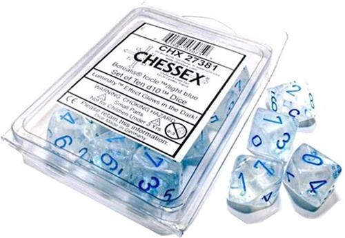 10-Die Set Borealis Luminary D10 - Icicle/Light Blue