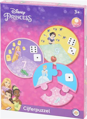 Disney Princess Cijferpuzzel - Educatief Spel - Luxe Uitvoering - Cijfers & Letters Leren - Disney Prinsessen - Leerzaam Speelgoed - Cadeau voor Jongens & Meisjes - Geschikt voor 2 tot 5 jaar - Kleuren, Letters & Cijfers Leren - Spelenderwijs Leren