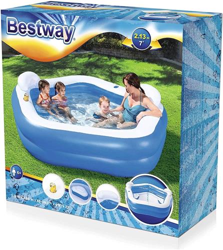 Bestway - Vijfhoekig Familiezwembad - 213x207x69 cm