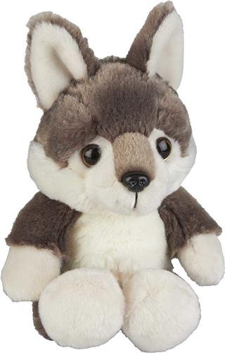 Pluche knuffel dieren Wolf 18 cm - Speelgoed wolven dieren knuffelbeesten - Leuk als cadeau