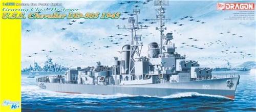 1:350 Dragon 1046 Gearing Class Destroyer U.S.S. Chevalier DD-805 - 1945 Plastic Modelbouwpakket