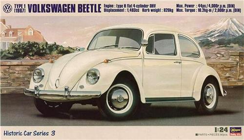 1:24 Hasegawa 21203 Volkswagen Beetle Type 1 - 1967 Plastic Modelbouwpakket