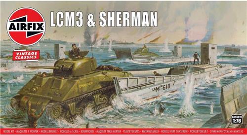 1:76 Airfix 03301V LCM3 & Sherman Plastic Modelbouwpakket