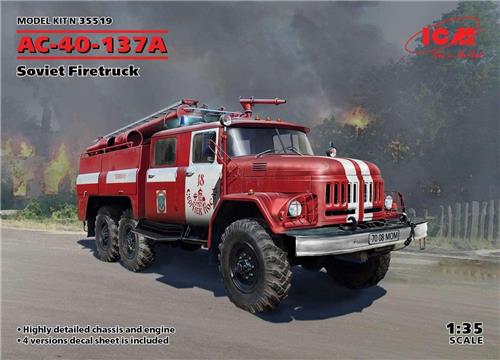 1:35 ICM 35519 AC-40-137A, Soviet Firetruck Plastic Modelbouwpakket