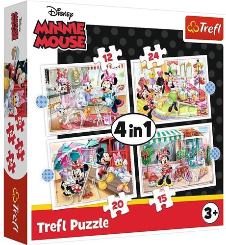 Trefl Minnie Mouse 4-in-1 puzzel - 12/15/20/24 stukjes