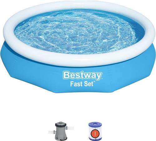 Bestway - Fast Set - Opblaasbaar zwembad inclusief filterpomp - 305x66 cm - Rond