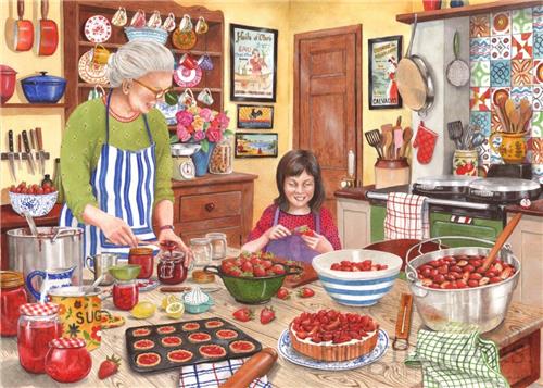 House of Puzzles Strawberry Jam - BIG 250 Piece Jigsaw Puzzle