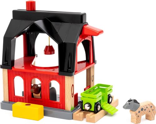 BRIO World â 36012 Stal | Accessoire voor treinset voor kinderen vanaf 3 jaar