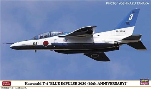 1:72 Hasegawa 02356 Kawasaki T-4 Blue Impulse - 2020 60TH Anniversary Plastic Modelbouwpakket