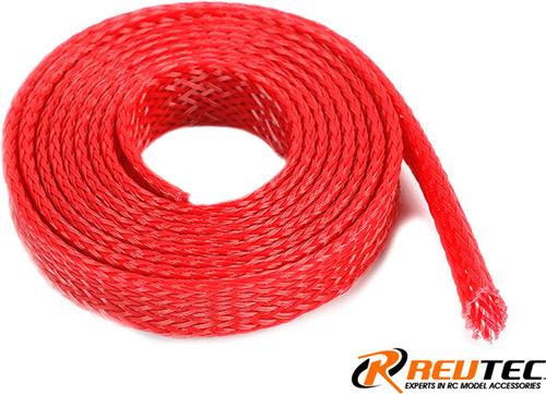 Revtec - Kabel beschermhoes - Gevlochten - 8mm - Rood - 1m