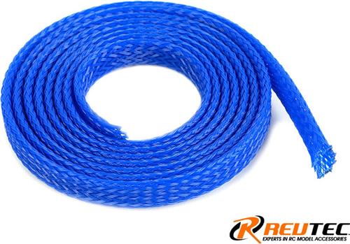 Revtec - Kabel beschermhoes - Gevlochten - 6mm - Blauw - 1m