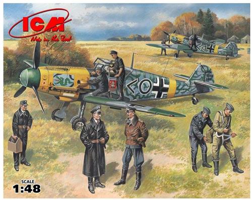 1:48 ICM 48803 Bf 109F-2 German Pilots and Ground Plastic Modelbouwpakket