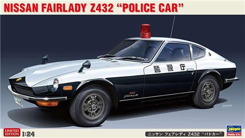 1:24 Hasegawa 20505 Nissan Fairlady Z432 - Polizei Car Plastic Modelbouwpakket