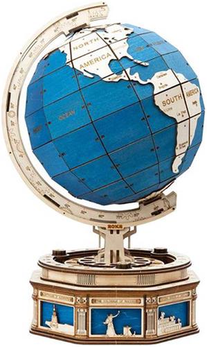 Robotime Wereldbol ST002 - The Globe - Houten modelbouwpakket