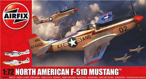 1:72 Airfix 02047A North American F-51D Mustang Plastic Modelbouwpakket