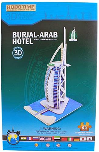 Robotime 3D Houten puzzel Burj Al Arab Hotel JPD460 35x18x21cm