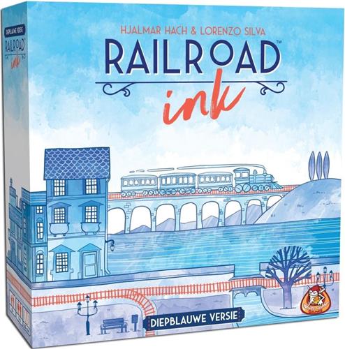 White Goblin Games Railroad Ink: diepblauwe versie