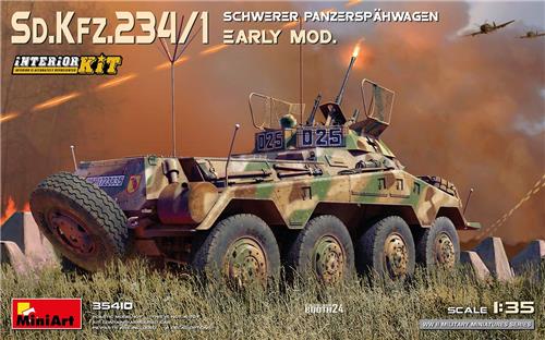 1:35 MiniArt 35410 Sd.Kfz.234/1 Schwerer Panzerspähwagen - Vroege Productie met Volledig Interieur Plastic Modelbouwpakket