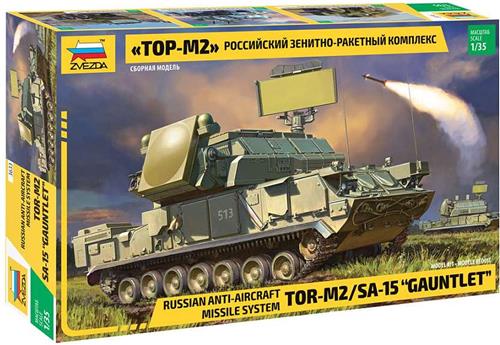 1:35 Zvezda 3633 Russian anti-aircraft missile system TOR M2 SA-15 "Gauntlet" Plastic Modelbouwpakket