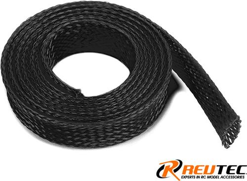 Revtec - Kabel beschermhoes - Gevlochten - 10mm - Zwart - 1m