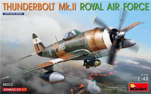 1:48 MiniArt 48012 Republic P-47 Thunderbolt Mk.II Royal Air Force - Advanced Kit Plastic Modelbouwpakket