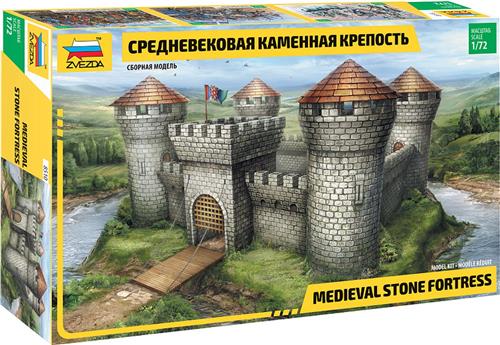 1:72 Zvezda 8510 Medieval Stone Fortress - Kasteel Diorama Plastic Modelbouwpakket