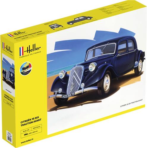 1:8 Heller 56799 Citroen 15 SIX Traction Avant - Starter Kit Plastic Modelbouwpakket