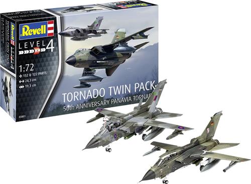 1:72 Revell 03801 Tornado Twin-Pack - 50e verjaardag Panavia Tornado - 2 Straaljagers Plastic Modelbouwpakket