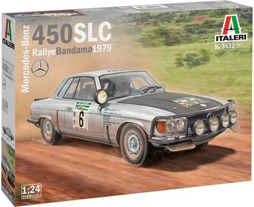 1:24 Italeri 3632 Mercedes-Benz 450SLC Rallye Bandama 1979 Plastic Modelbouwpakket