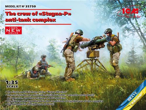 1:35 ICM 35750 The Crew of Stugna-P antitank complex Plastic Modelbouwpakket