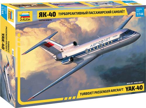 1:144 Zvezda 7030 Turbojet Passenger Aircraft Yak-40 Plastic Modelbouwpakket