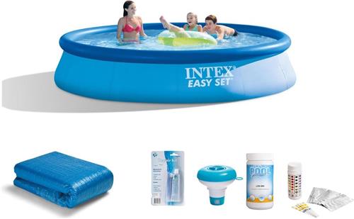 Intex Easy Set Rond Zwembad - 396 x 84 cm - Vanaf 6 jaar - Voordeelpakket