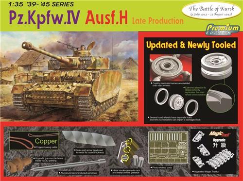 1:35 Dragon 6566 Pz.Kpfw.IV Ausf.H Tank - Late Production Plastic Modelbouwpakket