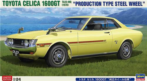 1:24 Hasegawa 20649 Toyota Celica 1600GT TA22-MQ 1970 - Production Type Steel Wheel Plastic Modelbouwpakket