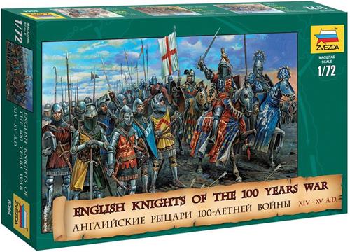 1:72 Zvezda 8044 English Knights 100 Years War - XIV-XV centuries AD Plastic Modelbouwpakket