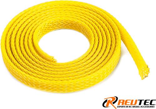 Revtec - Kabel beschermhoes - Gevlochten - 6mm - Geel - 1m