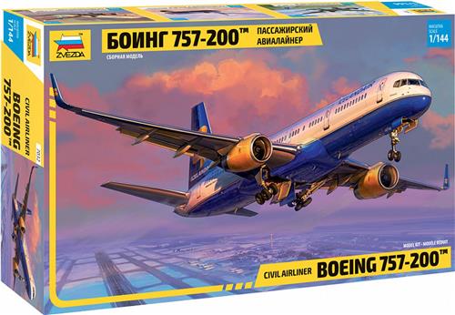 1:144 Zvezda 7032 Civil airliner Boeing 757-200 Plane Plastic Modelbouwpakket