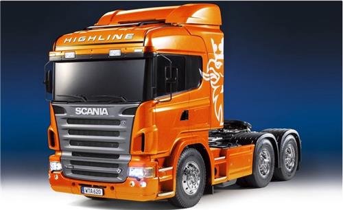 Tamiya RC vrachtwagen 23689, 1:14 Scania R620 metalic oranje RTR (Factory Finished)