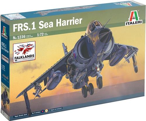 1:72 Italeri 1236 FRS.1 Sea Harrier Plane Plastic Modelbouwpakket