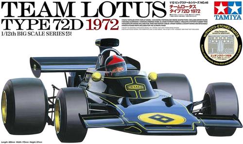 1:12 Tamiya 12046 Team Lotus Type 72D 1972 - Racing Plastic Modelbouwpakket