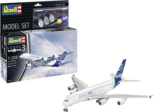 1:288 Revell 63808 Airbus A380 Vliegtuig - Model Set Plastic Modelbouwpakket