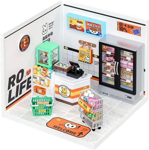 Robotime Energy Supply Store DW002 - Rolife - Poppenhuis - Miniatuur - DIY