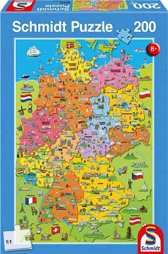 Schmidt Legpuzzel Duitsland Junior Karton 200 Stukjes