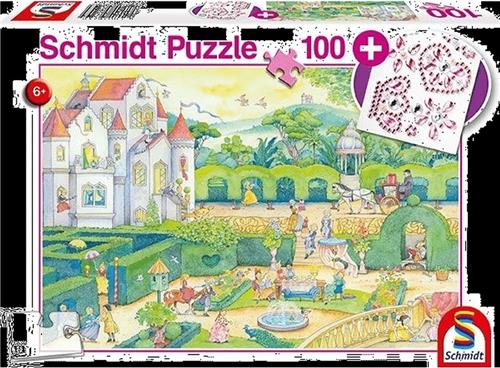 Schmidt puzzel Bij de Sprookjesprinsessen - 100 stukjes - 6+