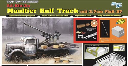 1:35 Dragon 6788 Sd.Kfz.3a Maultier Half Track mit 3.7cm Flak 37 Plastic Modelbouwpakket