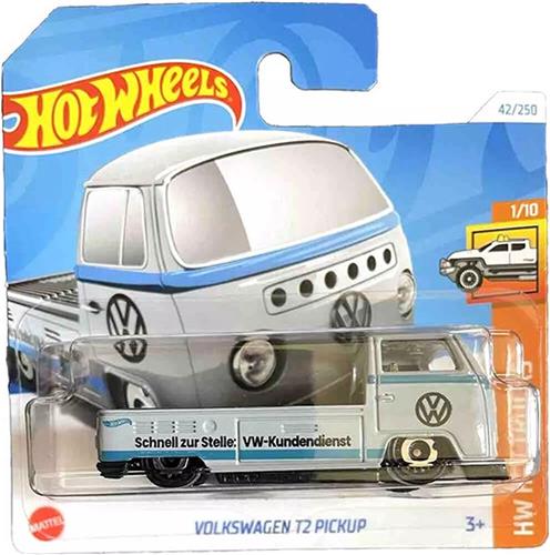 HOT WHEELS VOLKSWAGEN T2 PICKUP GREY BLEU STRIP 42/250 1:64 HW HOT TRUCKS