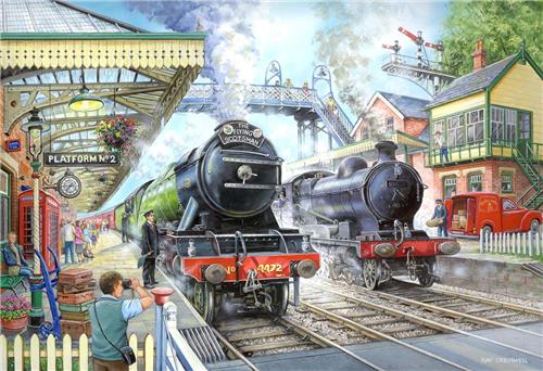 House of Puzzles Train Now Standing - 1000 Piece Jigsaw Puzzle