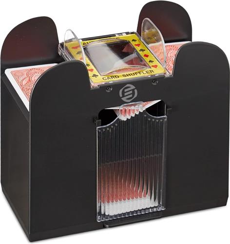 Equivera Kaartenschudmachine - Voor 6 decks - Automatische Kaartenschudder - Schudmachine voor Poker, Blackjack, Speelkaarten - Kaartmixer