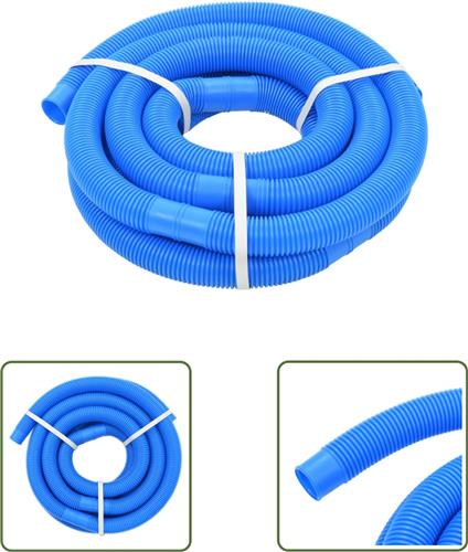 The Living Store Zwembadslang - 6m - 38mm - Blauw LDPE - Uv- en weerbestendig